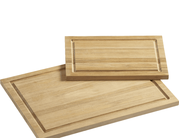 FSC Teak Rectangular Cutting Boards with Well